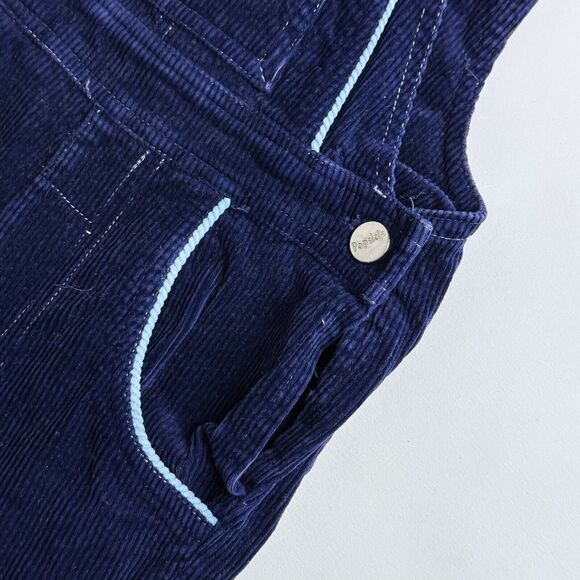 24 Months Vintage Popsicle Navy Blue Overalls 80s, 90s Cotton Corduroy Wide Wale - Picture 3 of 12